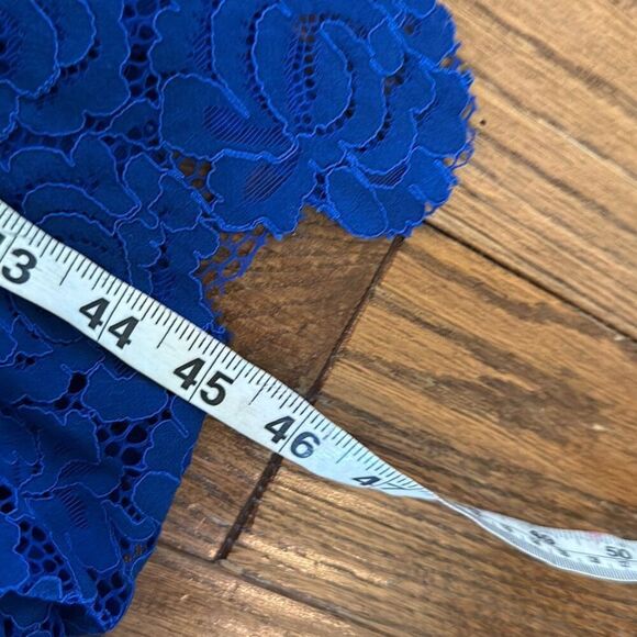 Anthropologie Tracy Reese Cerulean sky blue lace overlay dress 6 - Picture 8 of 13